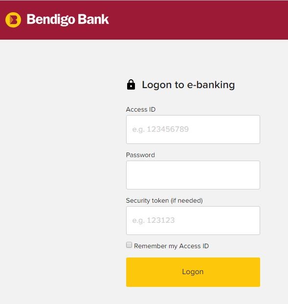 Bendigo Bank Logon To Ebanking Induced Info