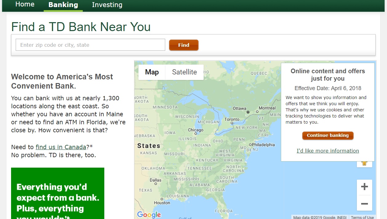 How to Find Nearest TD Bank Location? - Online Banking Guide